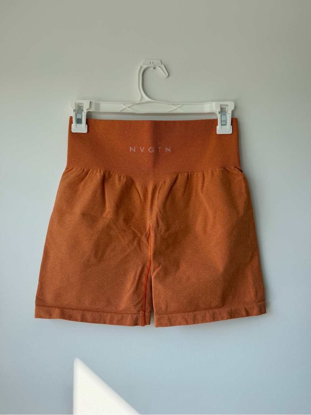 NVGTN High-Rise Burnt Orange Bike Shorts